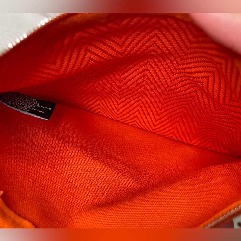 Hermes Orange Bain Flat Canvas Pouch 🧡 - Picture 9 of 13